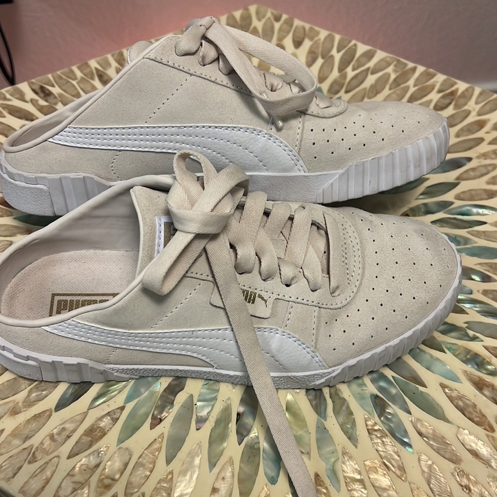 Puma Low Mule - Cream Suede - Picture 3 of 8
